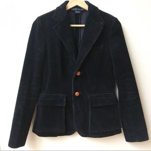 Ralph Lauren Blue Label Corduroy Dark Blue Blazer